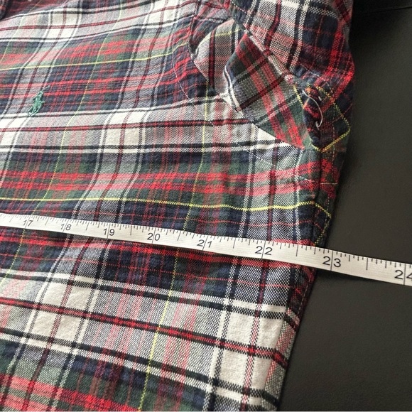 POLO Ralph Lauren Men's Button Down Shirt Red Green Plaid Classic Fit Size Med - Picture 5 of 7